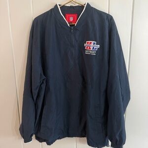 NFL Super Bowl XL Detroit 2006 Jacket Mens Large Navy